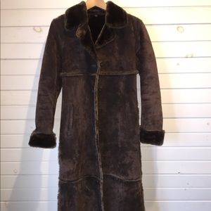 Express Full-length Suede Coat, Size Medium